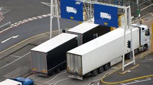 Lorries leaving Dover
